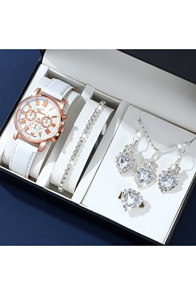 Choice1 3 Fashion Quartz Watch and Jewelry Set, Shock Resistant Circular Anal...