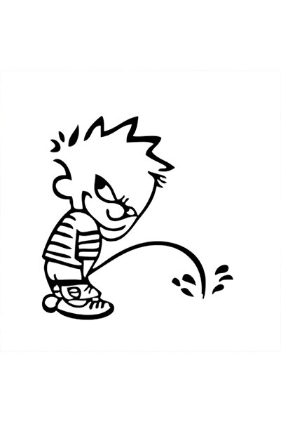 Choice1 12x13cm AZ37-Black Peeing Boy Humor Vinyl Decal - 12x13cm Funny Stick...