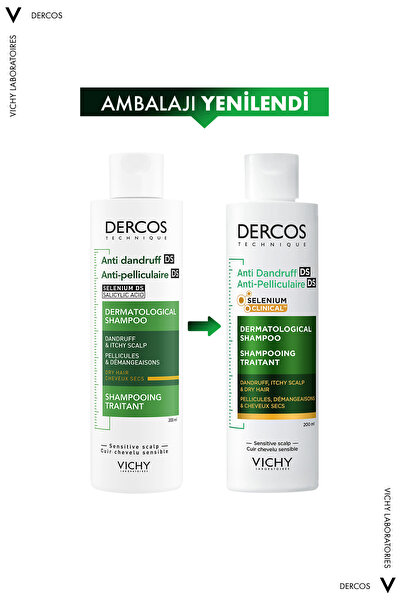 Vichy Dercos Kuru Saçlar İçin Kepek Karşıtı Saç Bakım Şampuanı 200 ml