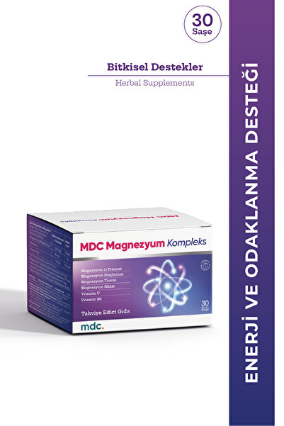MDC Magnezyum Kompleks 220 Mg (L-TREONAT, BİSGLİSİNAT, MALAT, TAURAT) 30 Efer...