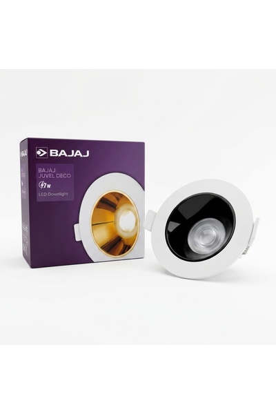 Bajaj Juvel Deco 7W LED Downlight Gun Metal – Stylish LED Ceiling Light for H...