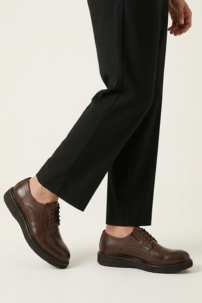 Ziya , Men's Genuine Leather Shoes 1611025Z482 Hazelnut