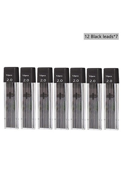 Choice1 7 box black refills Mechanical Pencil Set 2.0 mm with 2B Black/Colors...