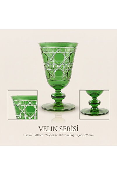 AKDEN STORE Kesme Dekor El İşçiliği Stella Bardak,Kadeh