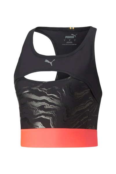 Puma RUN ULTRAFORM AOP CROP TANK W 522150-51 Μαύρο