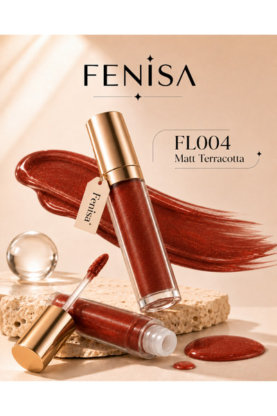 FENİSA Lipstick - Unlimited Beauty - Fl004 Matt Terracotta - Long-Lasting Glo...