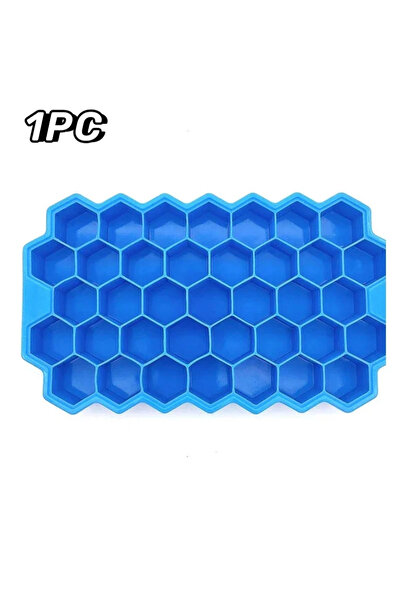 choice2 Blue-1PC 37 Grid Ice Cube Trays Freezer with Lid Silicone for Small I...