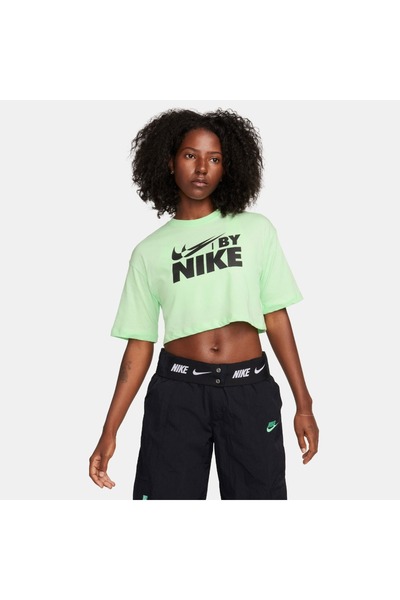 Nike W NSW CROP TEE GLS FZ4635-376 Λάιμ