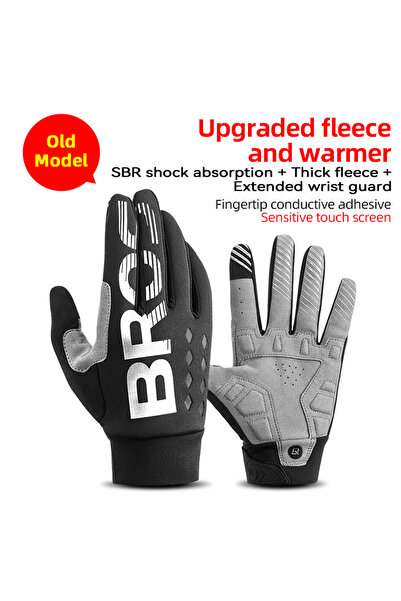ROCKBROS XL S209 Cycling Gloves Thicken SBR shock Gloves Thermal Warm Lengthe...