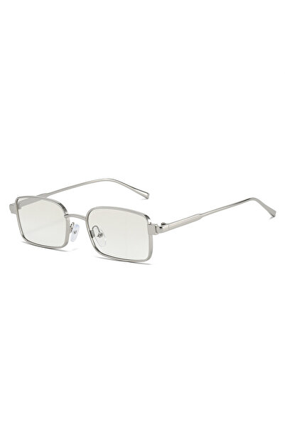 Choice Silver Mirror 2025 Simplify Rectangle Sunglasses Men Women Y2K Alloy U...