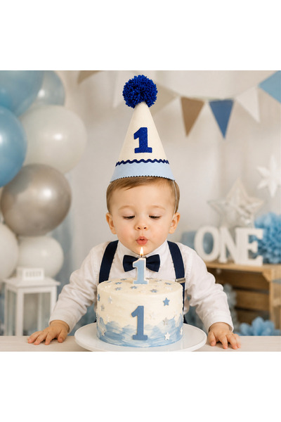 Su Designer İlk Yaş Kumaş Bebek Parti Şapkası