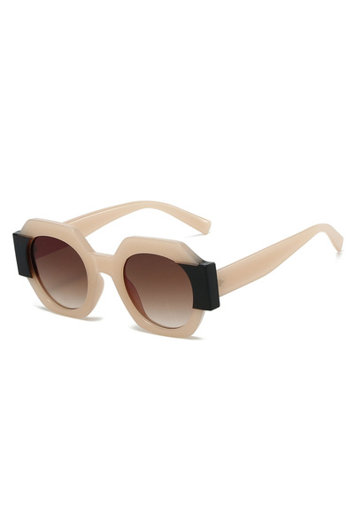 choice2 Champagne New Hexagon Unique Sunglasses Women Brand Designer Color Pa...