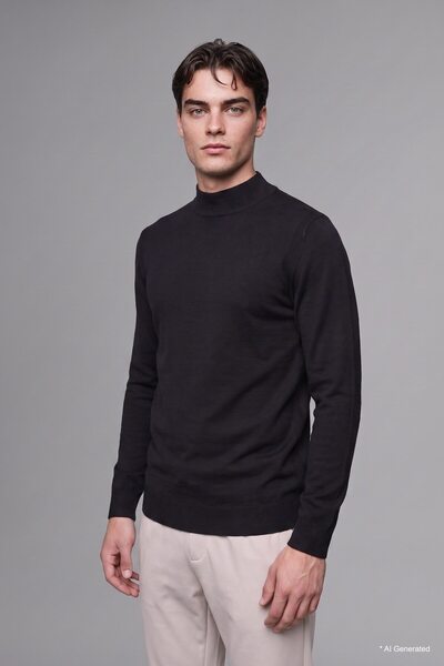 DeFacto Regular Fit Turtleneck Basic Knitwear Sweater A5282Ax26Au