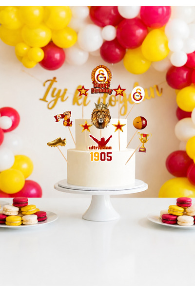 Ays Bridal GS Galata temalı pasta süsü kürdanı 14 adet