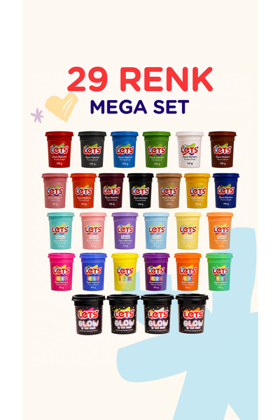 Lets Oyun Hamuru Seti – 29 Renk Mega Set | Let's