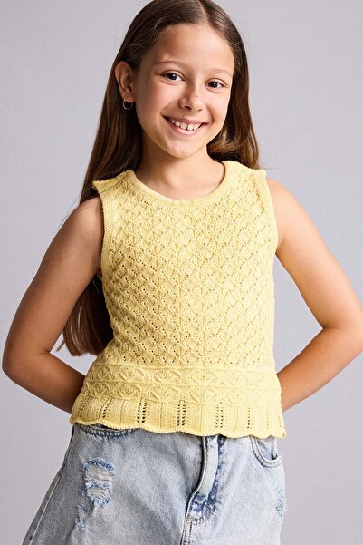 DeFacto Tricou ajurat pentru fete H7583A826SM