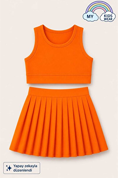 My Kids Wear Girls' Shorts Skirted Swimsuit Set 4 -14 Years 11898