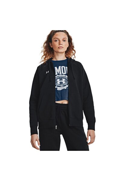 Under Armour RIVAL Φλις Φούτερ με Κουκούλα 1379497-001 Μαύρο