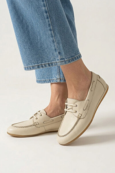 Ziya , Women's Genuine Leather Casual Shoes 1611022Z2776 Beige