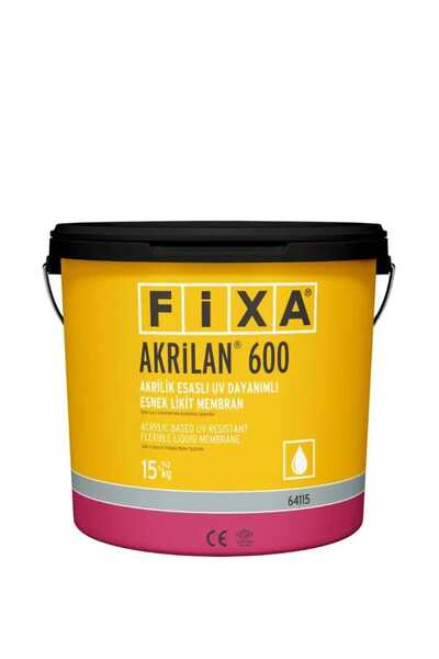 FİXA AKRİLAN 600 Akrilik Esaslı UV Dayanımlı Esnek Likit Membran 15 kğ (+-2kğ)