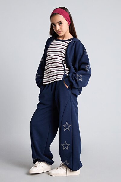 DeFacto Cotton Baggy Fit Star Printed Pocketed Sweatpants Girls H9740A826Au