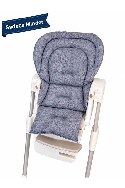 Bebek Özel High Chair Cushion for Joie XL Chicco (No Belt Holes) Crushed Gray