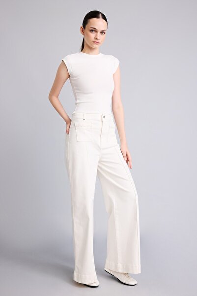 DeFacto Short Wide Leg High Waist Long Jean Trousers H5346Ax26Sm