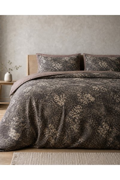 COLORFUL HOME Double Duvet Cover Set with Stretchy, linen and Cotton effect, ...