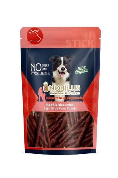 NOBİLUS Sığır Eti ve Pirinçli Köpek Ödül Çubuğu 80gr