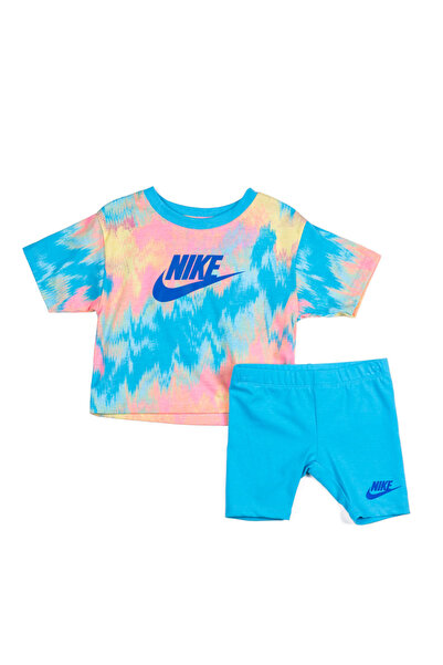 Nike ΣΕΤ ΦΑΡΔΙΟ ΜΠΛΟΥΖΑΚΙ ΚΑΙ ΣΟΡΤΣ ΠΟΔΗΛΑΤΟΥ 36K457-F85 Πολύχρωμο