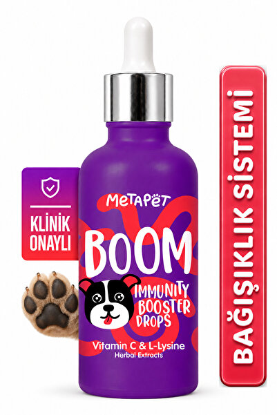 Metapet Köpekler için Bağışıklık Destekleyici, L Lizin C Vitamini Damlası, Im...