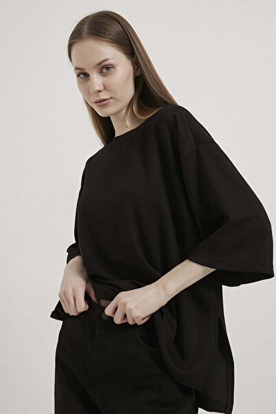 Arma Life Armalife 11066 Slit Collar Loose Women's T-Shirt