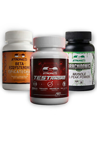 Strong Lab StrongLab Kas Gelişimi ve Güç Artırıcı Üçlü Set: TestAndro, Ecdyst...