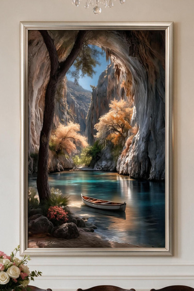 ARTAN GALLERY İtalyan Kadife Doğa Manzaralı Duvar Tablosu | Yağlı Boya Görünü...