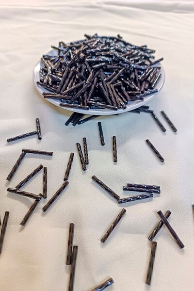 Serhat Aksesuar ve El İşçilik 12 mm Siyah Burgulu Boru Boncuk (50 Gr)