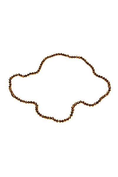 Serhat Aksesuar ve El İşçilik 4 mm Plated Coffee Oblate Crystal Glass Beads 1...