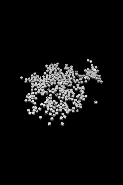 Serhat Aksesuar ve El İşçilik 4X3.5 mm Gray Beads Jewelry Material (30 Gr 640...
