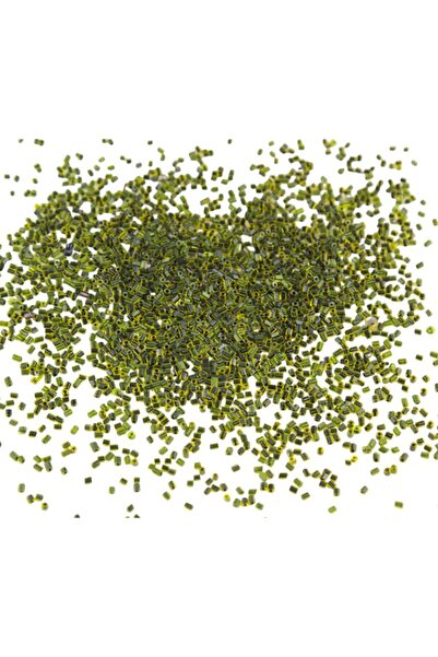 Serhat Aksesuar ve El İşçilik Kesme Boncuk İçten Boyalı Yeşil 2x1,5 mm (100 G...