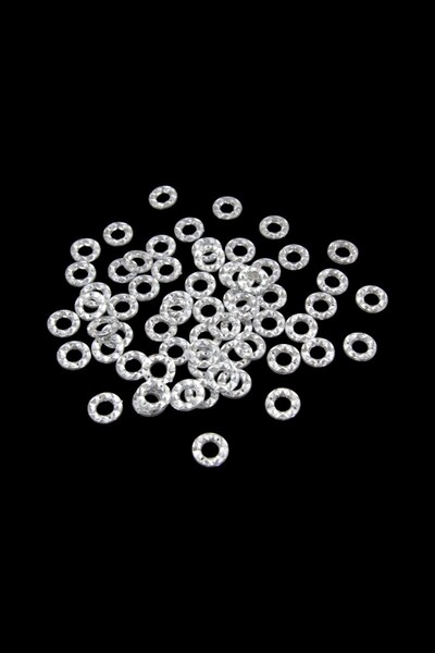 Serhat Aksesuar ve El İşçilik 16X4 mm Round Silver Inlay Stone (100 Pieces)
