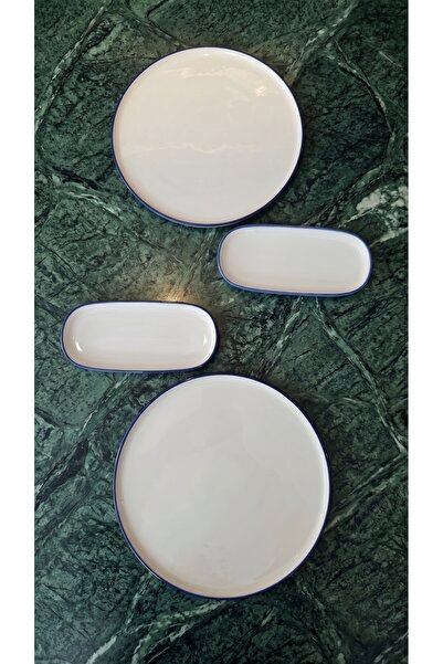 Linea Blue 2 Kişilik 4 Parça Tabak