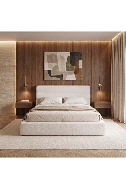 Highpoint سرير مضغوط من هاي بوينت بتصميم متين مع ظهر مبطن, 180 × 200 سم ,بالل...