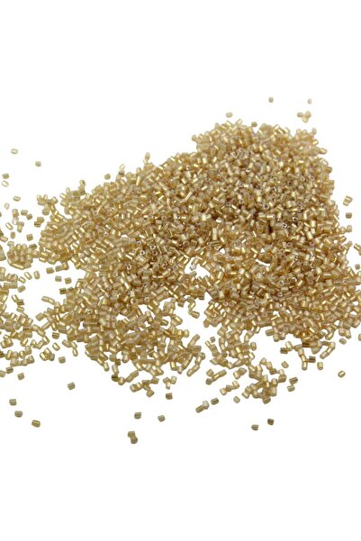 Serhat Aksesuar ve El İşçilik Cut Beads Light Gold 2X1.5 mm (100 Gr 4000 Pieces)
