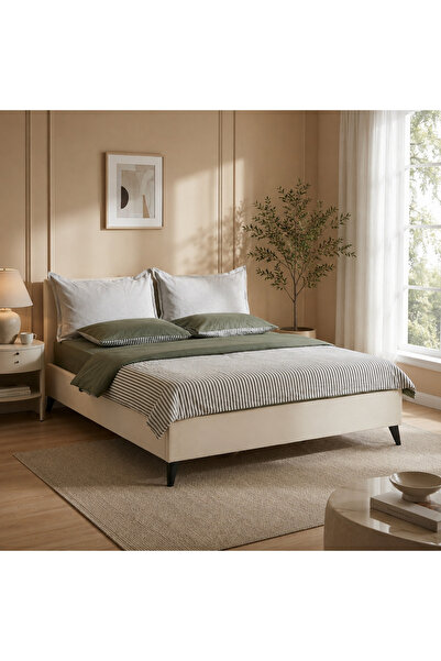 Highpoint سرير من هاي بوينت بتصميم أنيق ,الطول185سم × العرض225سم, باللون الكريمي