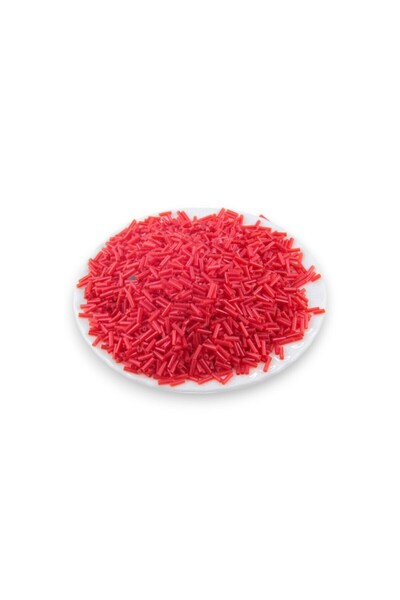Serhat Aksesuar ve El İşçilik 6X2 mm Flag Red Tube Beads 100 Gr