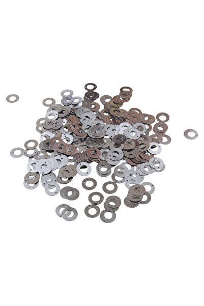 Serhat Aksesuar ve El İşçilik Gümüş 12 mm Halka Desen Plastik Pul Payet 30 Gr...