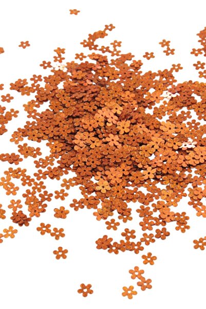 Serhat Aksesuar ve El İşçilik 6 mm Daisy Flake Metallic Laser Honey Color wit...