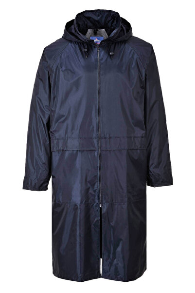 PORTWEST Unisex Navy Blue Long Raincoat