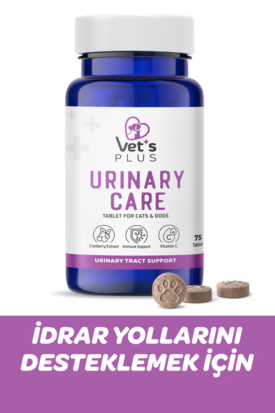 Vet's Plus Urinary Care Tablet 75’li (İdrar Sağlığı Destekleyici, Kedi ve Köp...