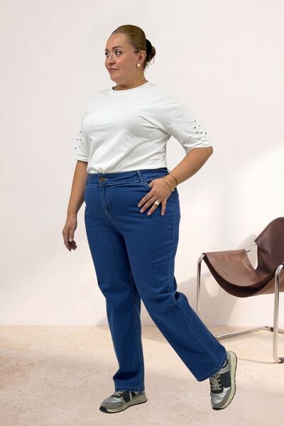Eslina 5053S Pipe Leg Jeans - Blue