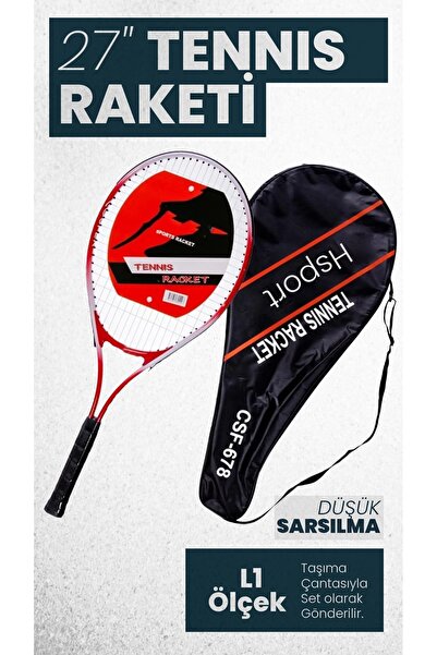 Hsport Yüksek Kalite Düşük Sarsılma Pro Tenis Raketi 27 Inch L1 + Taşıma Çantası